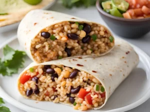 Brown Rice and Bean Burrito